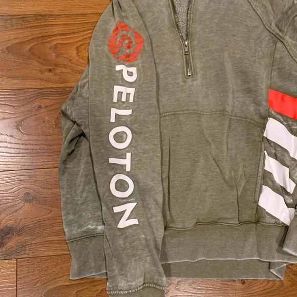Peloton Olive Green and Red Sweatshirt - Picture 3 of 3